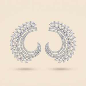 Emerald Marquise Crescent Earrings