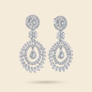 Pavé Circular Chand Bali Earrings